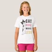 CAT More WORRY Less T-Shirt (Vorne ganz)