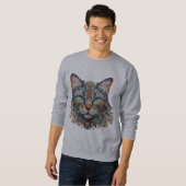 Cat Mosaic Art Sweatshirt (Vorne ganz)