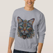Cat Mosaic Art Sweatshirt (Vorderseite)