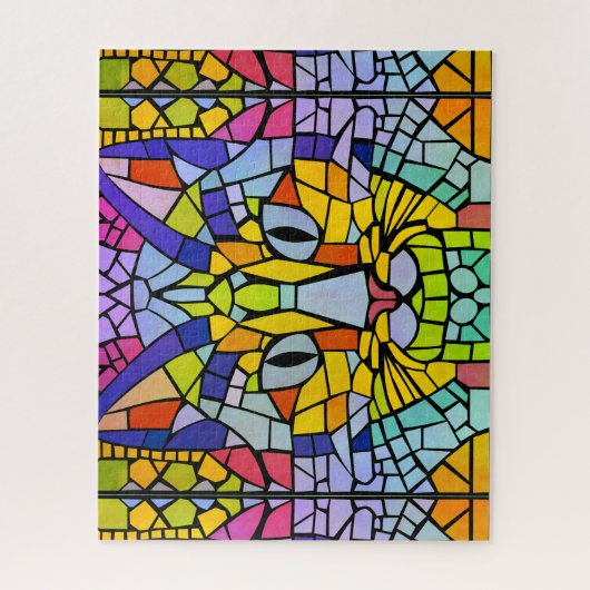 Cat Mosaic Challenge - fröhliche farbenfrohe Tiles Puzzle (Vertikal)