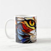 Cat Mosaic gesteinigtes Glas Design Coffee Tasse (Links)