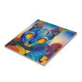 Cat Mosaik blauen farbenfrohen abstrakten kitty St Fliese (Seite)