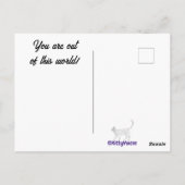 Cat Mosaik blauen farbenfrohen abstrakten kitty St Postkarte (Rückseite)