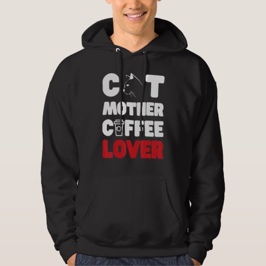 Cat Mother Coffee Hoodie (Vorderseite)