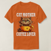 Cat Mother Coffee Lover 160 T-Shirt (Design vorne)
