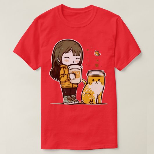 Cat Mother Coffee Lover 168 T-Shirt (Design vorne)