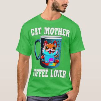 Cat Mother Coffee Lover 176 T-Shirt
