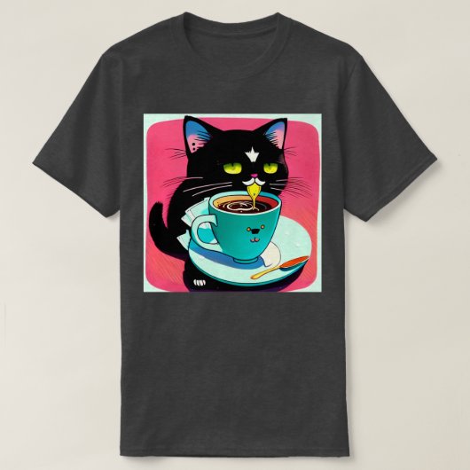 Cat Mother Coffee Lover 261 T-Shirt (Design vorne)