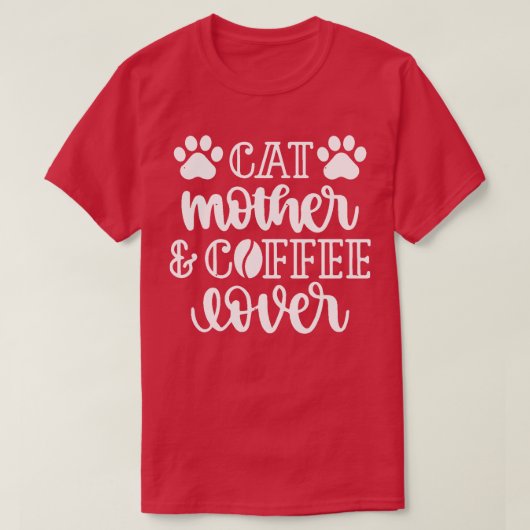Cat Mother Coffee Lover 263 T-Shirt (Design vorne)