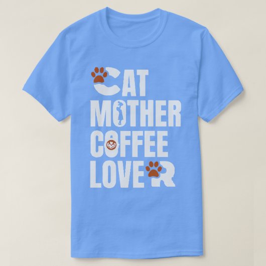 Cat Mother Coffee Lover 320 T-Shirt (Design vorne)