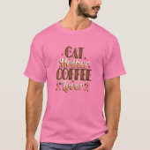 Cat Mother Coffee Lover T-Shirt (Vorderseite)
