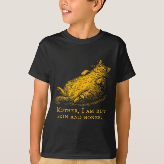 Cat Mother I Am But Skin And Bones Funny Vintage T-Shirt (Vorderseite)