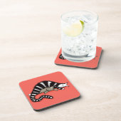 Cat Mother schützt ihr Niedliches Kätzchen Getränkeuntersetzer (Rechte Seite)