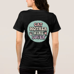 Cat Mother Wine Lover - Funny and Classée Paren Tri-Blend Shirt