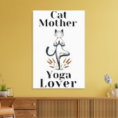 Cat Mother Yoga Lover Illustration Leinwanddruck (Insitu (Wohnzimmer))