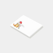 Cat Mouse Christmas Funny Cartoon Niedlich Post-it Klebezettel (angewinkelt)