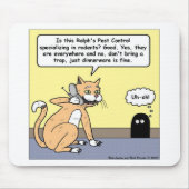 Cat & Mouse Dinnerware Funny Cartoon Geschenke & T Mousepad (Vorne)