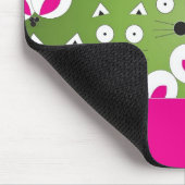 Cat Mouse Muster grün Mousepad (Ecke)