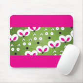Cat Mouse Muster grün Mousepad (Mit Mouse)