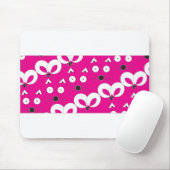 Cat Mouse Muster Hot Pink Mousepad (Mit Mouse)