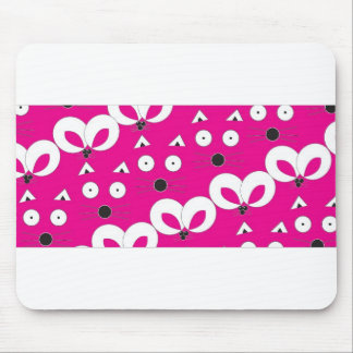 Cat Mouse Muster Hot Pink Mousepad