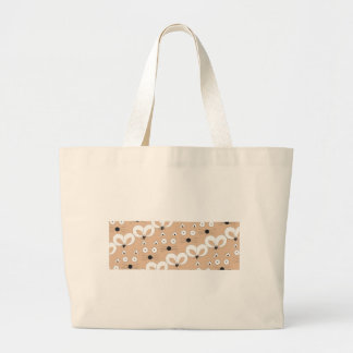 Cat & Mouse Muster Tan Jumbo Stoffbeutel