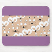 Cat & Mouse Muster Tan Mousepad (Vorne)