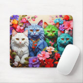 Cat Mouse Pad – Perfect Gift for Cat Lovers Mousepad (Mit Mouse)