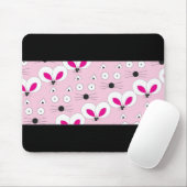 Cat Mouse Pattern Pink Mousepad (Mit Mouse)