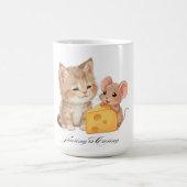Cat & Mouse "Sharing is Kümmre" Süße Tier Friend Kaffeetasse (Mittel)