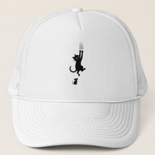 Cat & Mouse Showdown - Funny Cartoon T - Shirt Truckerkappe