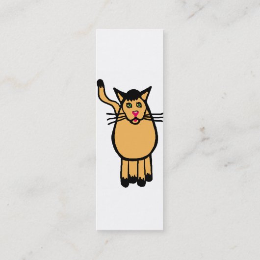 Cat Mrowwr Mini Visitenkarte (Rückseite)