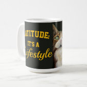 Cat mug catitude it's a lifestyle kaffeetasse (Vorderseite Links)
