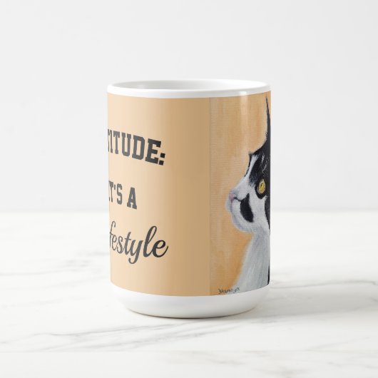 Cat mug catitude it's a lifestyle kaffeetasse (Mittel)