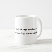 Cat Mug, Motherhood Fun, Funny Mug Kaffeetasse (VorderseiteRechts)