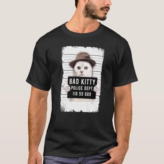Cat Mug Shot T-Shirt (Vorderseite)