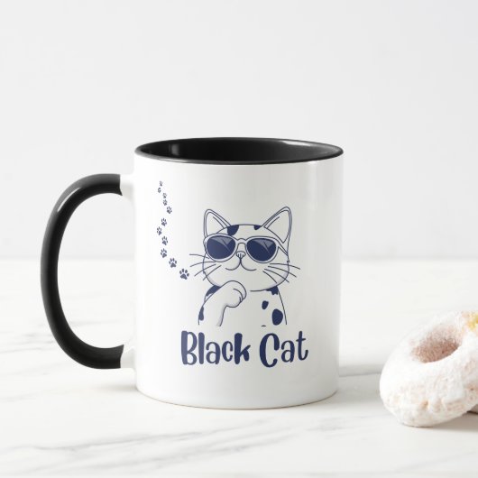 cat Mug Tasse (Mit Donut)