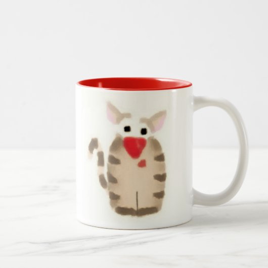 Cat Mug Zweifarbige Tasse (Rechts)