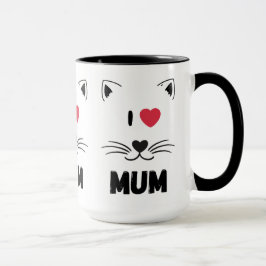 Cat mugs I love mum Tasse