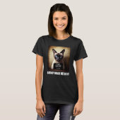 Cat Mugshot Catnip Made Me Do It Cat T-Shirt (Vorne ganz)