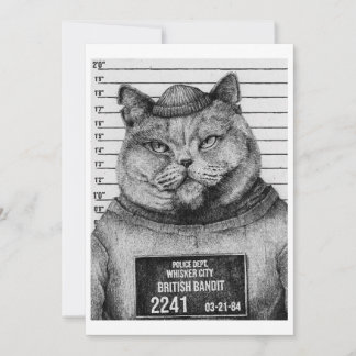 Cat-Mugshot Einladung