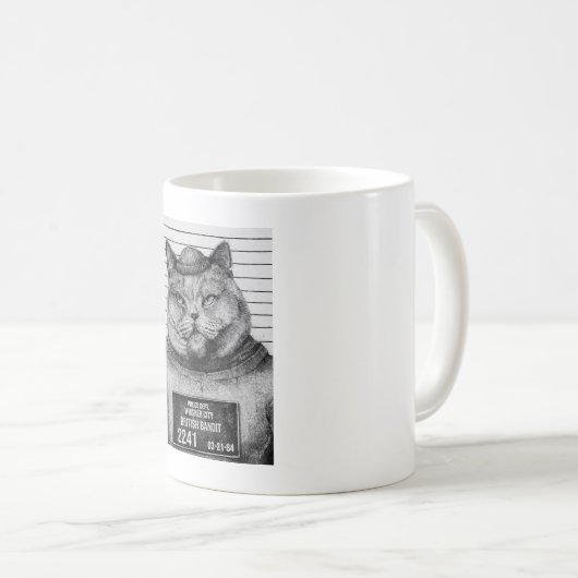 Cat-Mugshot Kaffeetasse (VorderseiteRechts)