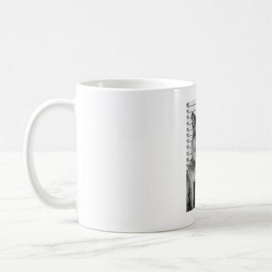 Cat-Mugshot Kaffeetasse (Links)