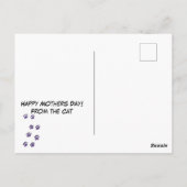 Cat Mum Adoption Postkarte (Rückseite)