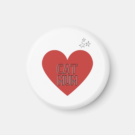 Cat Mum Kühlschrankmagnet (Vorne)