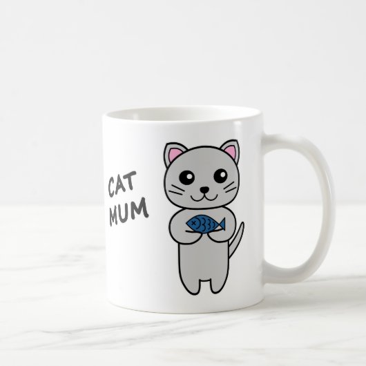 CAT MUM Personalisierte Kaffee-Tasse Kaffeetasse (Rechts)