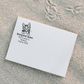 Cat Munchkin-Rücksendeadresse Gummistempel