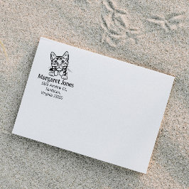 Cat Munchkin-Rücksendeadresse Gummistempel