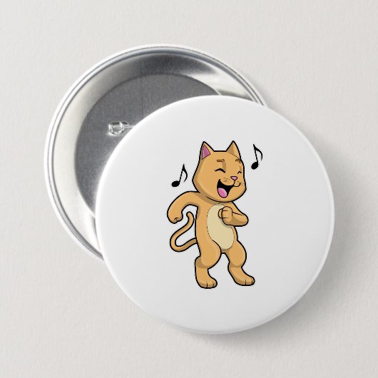 Cat Music Dance Button (Vorne & Hinten)