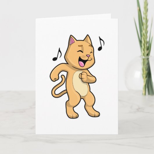 Cat Music Dance Karte (Vorderseite)